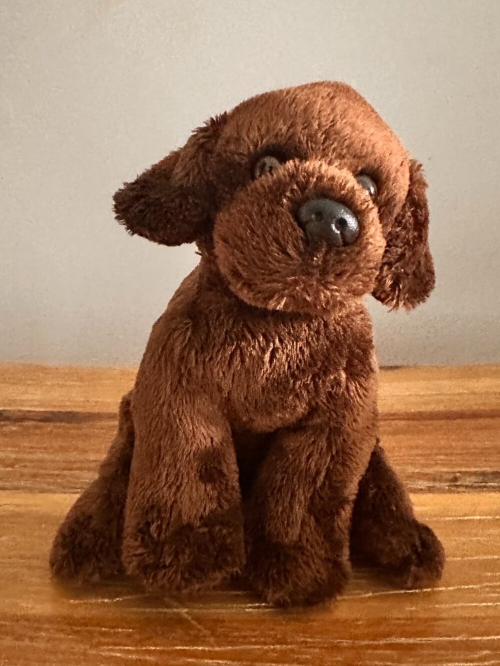 Demdaco Chocolate Labrador Puppy Plush Stuffed Dog Brown Lab 7" Soft Toy